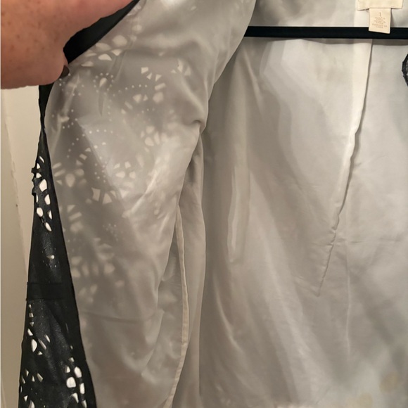 Chicos Perforated Faux Leather Jacket. Size 1 - Picture 6 of 9